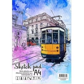 Albumas eskizams, A4, 65 lapai, 80 gsm, lygūs vidiniai lapai, su spirale viršuje 2