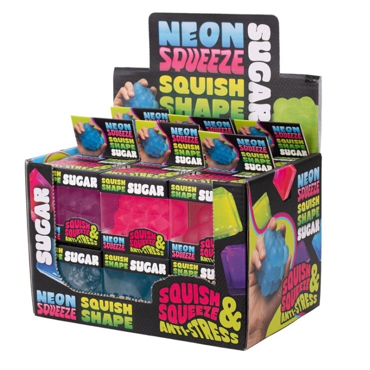 Antistresinis žaislas SQUISH & SQUEEZE SUGAR, 55x55x55mm, įvairių sp. 2