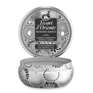 Aromatinė žvakė TESORI d'Oriente Muschio Bianco, 200g