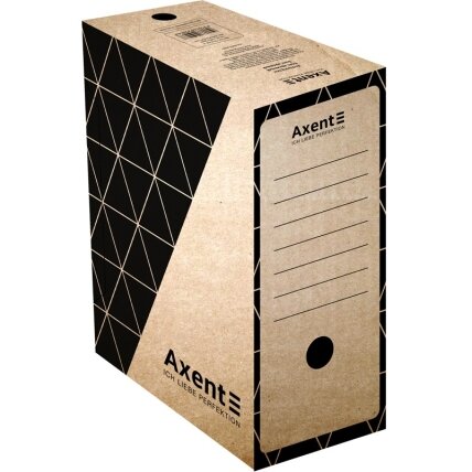 Archyvinė dėžė AXENT, A4, 350x255x150mm, rudos sp. Archyvinė dėžė AXENT, A4, 350x255x150mm, rudos sp.