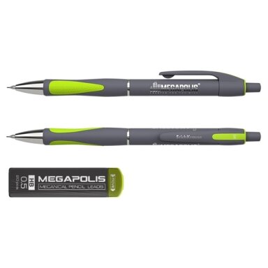Automatinis pieštukas MEGAPOLIS CONCEPT, ErichKrause, 0.5 mm, HB, su 20 papildomų grafitų, blisteryje Automatinis pieštukas MEGAPOLIS CONCEPT, ErichKrause, 0.5 mm, HB, su 20 papildomų grafitų, blisteryje
