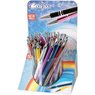 Automatinis tušinukas CARLOS, Cresco, storis 0.7 mm, mėlynos sp. Automatinis tušinukas CARLOS, Cresco, storis 0.7 mm, mėlynos sp.