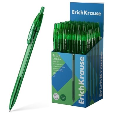 Automatinis tušinukas R-301 ORIGINAL MATIC, ErichKrause, 1.0mm, žalios sp. Automatinis tušinukas R-301 ORIGINAL MATIC, ErichKrause, 1.0mm, žalios sp.