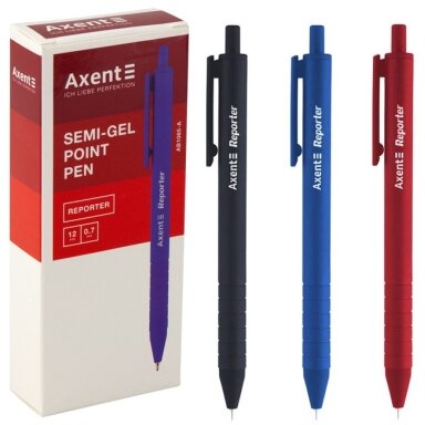 Automatinis tušinukas REPORTER, Axent, 0.7mm, mėlynos sp. Automatinis tušinukas REPORTER, Axent, 0.7mm, mėlynos sp.