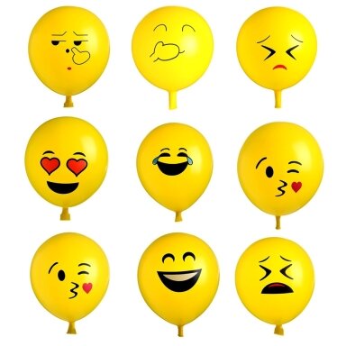Balionai PARTY EMOTS, Fiorello, 12 vnt.