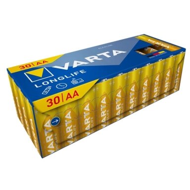 Baterijos VARTA Longlife, AA (LR6), 30 vnt.