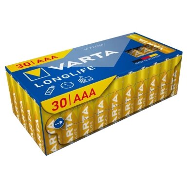Baterijos VARTA Longlife, AAA (LR03), 30 vnt.