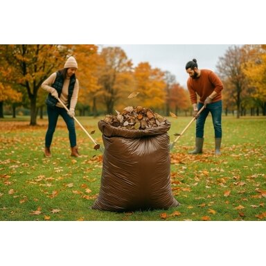 BIO šiukšlių maišai MOP SERWIS, 60 L, 10 vnt., suyrantys, rudos sp. BIO šiukšlių maišai MOP SERWIS, 60 L, 10 vnt., suyrantys, rudos sp.