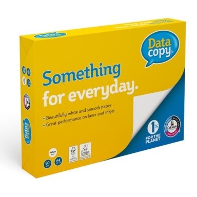 Biuro kopijavimo popierius DATA COPY, A4, 80gsm, 500 lapų Biuro kopijavimo popierius DATA COPY, A4, 80gsm, 500 lapų