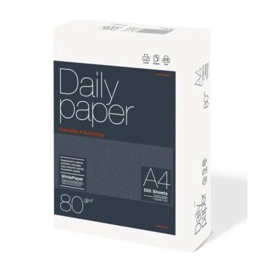 Biuro popierius DAILY PAPER A4, 80 g/m², 500 lapų [pristatymas tik Vilniuje]