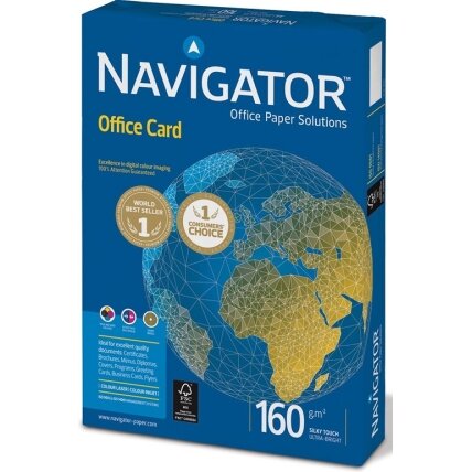 Biuro kopijavimo popierius NAVIGATOR Office Card, A4, 160gsm, 250 lapų