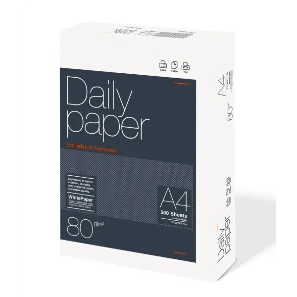 Biuro popierius DAILY PAPER A4, 80 g/m², 500 lapų [pristatymas tik Vilniuje]