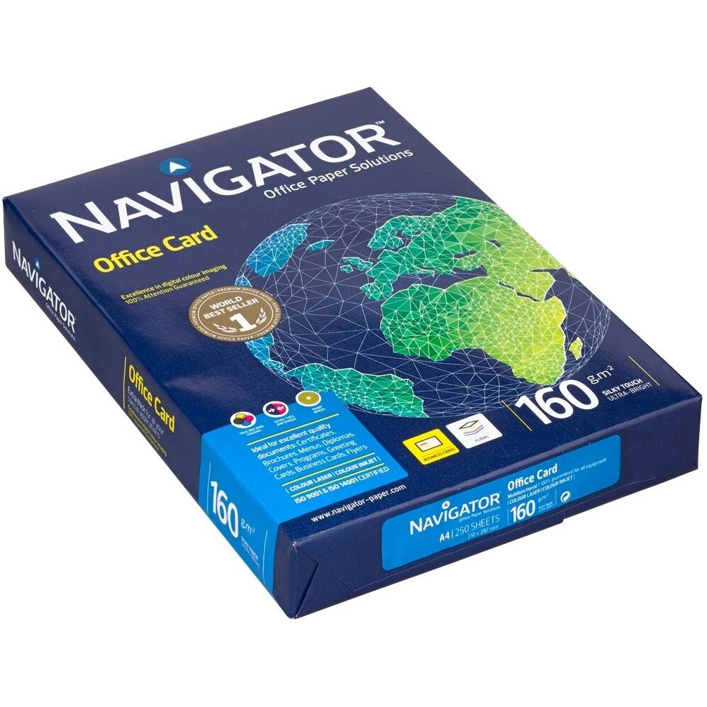 Biuro kopijavimo popierius NAVIGATOR Office Card, A4, 160gsm, 250 lapų 1 Biuro kopijavimo popierius NAVIGATOR Office Card, A4, 160gsm, 250 lapų 1