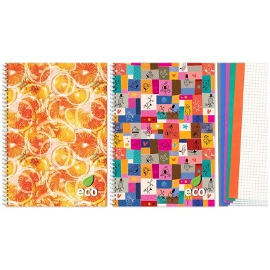 Bloknotas COLOUR, A4, langeliais, 80 lapų, 70gsm, su spalvotomis kraštinėmis, su spirale šone Bloknotas COLOUR, A4, langeliais, 80 lapų, 70gsm, su spalvotomis kraštinėmis, su spirale šone