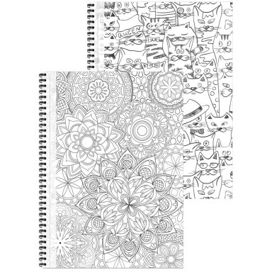 Bloknotas MANDALAS, A4, langeliais, 70 lapų, 70gsm, su spirale šone Bloknotas MANDALAS, A4, langeliais, 70 lapų, 70gsm, su spirale šone