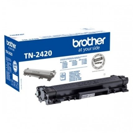 Brother TN-2420 (TN2420) Lazerinė kasetė, Juoda Brother TN-2420 (TN2420) Lazerinė kasetė, Juoda