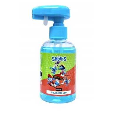 Dainuojantis skystas rankų muilas vaikams SMURFS, 250 ml
