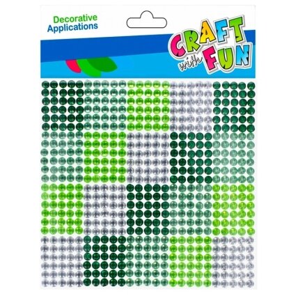 Dekoratyviniai krištoliniai karoliukai CRAFT with FUN Green, lipnūs, 10x10 mm, 600 vnt. Dekoratyviniai krištoliniai karoliukai CRAFT with FUN Green, lipnūs, 10x10 mm, 600 vnt.
