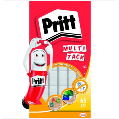 Dvipusiai lipnūs kvadratėliai Pritt Multitack, 65 vnt.