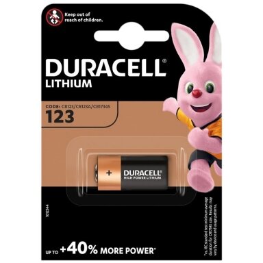 Elementas DURACELL Lithium, CR123 (DL123A), 1 vnt.