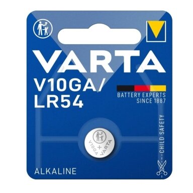 Elementas VARTA, V10GA (LR54), 1 vnt. Elementas VARTA, V10GA (LR54), 1 vnt.