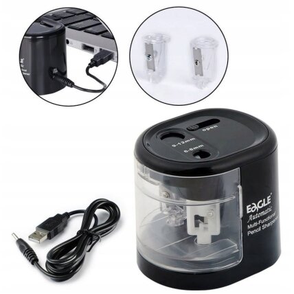 Elektrinis drožtukas EG-5161USB, Eagle, dvigubas, juodos sp. korpusas 4