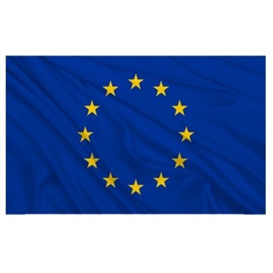 Europos Sąjungos vėliava, 100x170 cm, kotinė, su kišene ir raišteliais Europos Sąjungos vėliava, 100x170 cm, kotinė, su kišene ir raišteliais