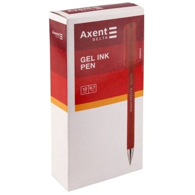 Gelinis rašiklis AXENT Delta, 0.7mm, raudonos sp. Gelinis rašiklis AXENT Delta, 0.7mm, raudonos sp.