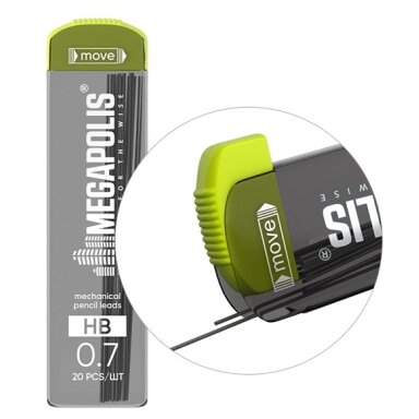 Grafitai automatiniams pieštukams MEGAPOLIS CONCEPT, ErichKrause, 0.7mm, HB, 20 vnt. Grafitai automatiniams pieštukams MEGAPOLIS CONCEPT, ErichKrause, 0.7mm, HB, 20 vnt.