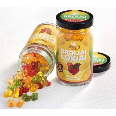 Guminukų rinkinys BROLIAI LOKIAI, obuolių, pasiflorų ir aviečių skonio, stiklainyje, 500 g Guminukų rinkinys BROLIAI LOKIAI, obuolių, pasiflorų ir aviečių skonio, stiklainyje, 500 g