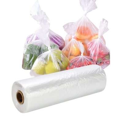 HDPE maišeliai, 250x400mm, 8mkr, 1000 vnt., skaidrūs, rulonėlyje HDPE maišeliai, 250x400mm, 8mkr, 1000 vnt., skaidrūs, rulonėlyje