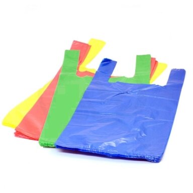 HDPE maišeliai su rankenėlėmis, 240x450mm, 14,9mkr, 100vnt., įvairių sp. HDPE maišeliai su rankenėlėmis, 240x450mm, 14,9mkr, 100vnt., įvairių sp.
