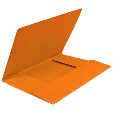 Kartoninis dėklas su guma FORPUS, A4, 400gsm, oranžinės sp. Kartoninis dėklas su guma FORPUS, A4, 400gsm, oranžinės sp.
