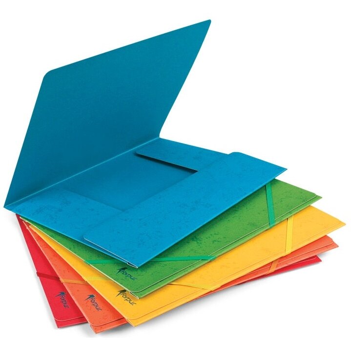 Kartoninis dėklas su guma FORPUS, A4, 400gsm, raudonos sp. Kartoninis dėklas su guma FORPUS, A4, 400gsm, raudonos sp.