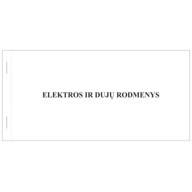 Knygelė ELEKTROS IR DUJŲ RODMENYS, 105x207mm, 31 lapas Knygelė ELEKTROS IR DUJŲ RODMENYS, 105x207mm, 31 lapas