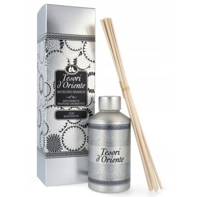 Kvapiosios lazdelės TESORI d'Oriente Muschio Bianco, 200 ml