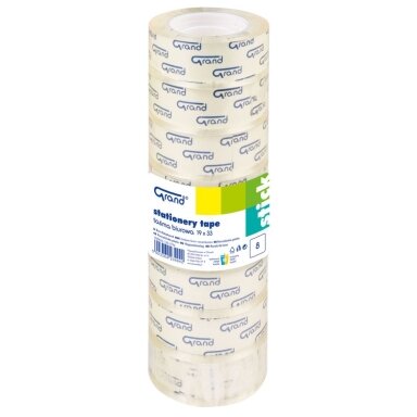 Lipni juostelė GRAND, 19mm x 33m, skaidri Lipni juostelė GRAND, 19mm x 33m, skaidri
