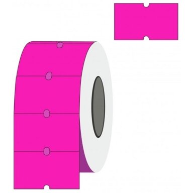 Lipnios etiketės į kainų ženklintuvus, 21,5x12mm, 1000 etik., avietinės sp. Lipnios etiketės į kainų ženklintuvus, 21,5x12mm, 1000 etik., avietinės sp.