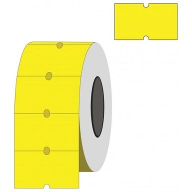 Lipnios etiketės į kainų ženklintuvus, 21,5x12mm, 1000 etik., geltonos sp. Lipnios etiketės į kainų ženklintuvus, 21,5x12mm, 1000 etik., geltonos sp.