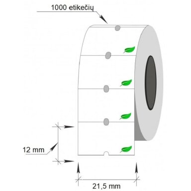 Lipnios etiketės į kainų ženklintuvus, 21,5x12mm, silpno lipnumo, 1000 etik., baltos sp. Lipnios etiketės į kainų ženklintuvus, 21,5x12mm, silpno lipnumo, 1000 etik., baltos sp.