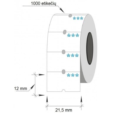 Lipnios etiketės į kainų ženklintuvus, 21,5x12mm, stipraus lipnumo, 1000 etik., baltos sp. Lipnios etiketės į kainų ženklintuvus, 21,5x12mm, stipraus lipnumo, 1000 etik., baltos sp.