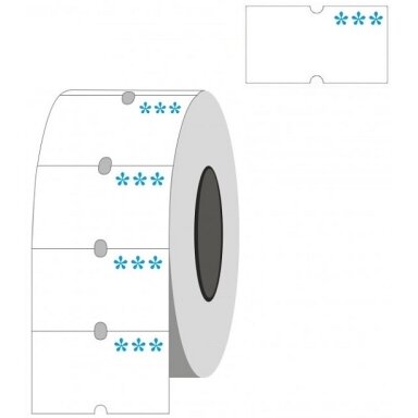 Lipnios etiketės į kainų ženklintuvus, 21,5x12mm, stipraus lipnumo, 1000 etik., baltos sp. Lipnios etiketės į kainų ženklintuvus, 21,5x12mm, stipraus lipnumo, 1000 etik., baltos sp.
