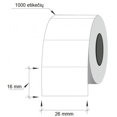 Lipnios etiketės į kainų ženklintuvus, 26x16mm, stačiak., 1000 etik., baltos sp. Lipnios etiketės į kainų ženklintuvus, 26x16mm, stačiak., 1000 etik., baltos sp.