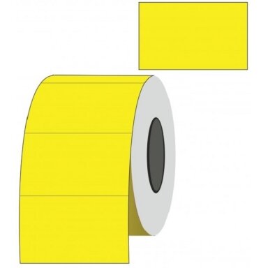 Lipnios etiketės į kainų ženklintuvus, 26x16mm, stačiak., 1000 etik., geltonos sp. Lipnios etiketės į kainų ženklintuvus, 26x16mm, stačiak., 1000 etik., geltonos sp.