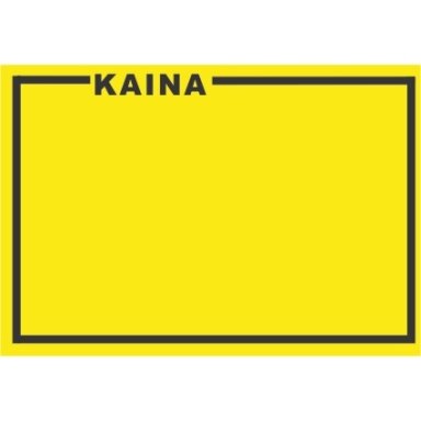 Lipnios etiketės su užrašu KAINA, 25x36mm, 1000 etik., geltonos sp. Lipnios etiketės su užrašu KAINA, 25x36mm, 1000 etik., geltonos sp.