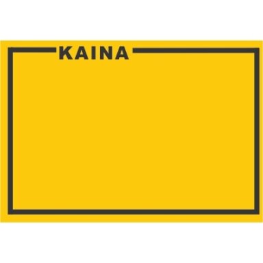 Lipnios etiketės su užrašu KAINA, 25x36mm, 1000 etik., oranžinės sp. Lipnios etiketės su užrašu KAINA, 25x36mm, 1000 etik., oranžinės sp.