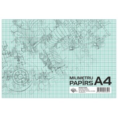 Milimetrinio popieriaus albumas, A4, 20 lapų Milimetrinio popieriaus albumas, A4, 20 lapų