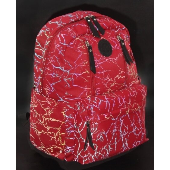 Mokyklinė kuprinė FASHION, Cabinet, su skyriumi 15" kompiuteriui, 380x280x150mm, raudonos sp. 4