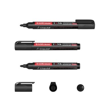 Permanentinis žymeklis LIQUID LP-600, ErichKrause, 0.8-2.25mm, juodos sp. Permanentinis žymeklis LIQUID LP-600, ErichKrause, 0.8-2.25mm, juodos sp.