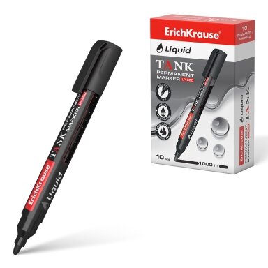 Permanentinis žymeklis LIQUID LP-600, ErichKrause, 0.8-2.25mm, juodos sp. Permanentinis žymeklis LIQUID LP-600, ErichKrause, 0.8-2.25mm, juodos sp.